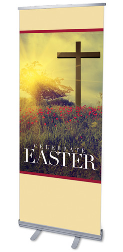 Banners, Easter, Celebrate Easter Cross, 2'7 x 6'7