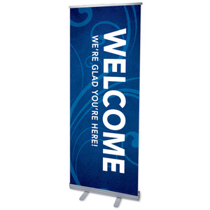 Flourish Welcome 2'7" x 6'7"  Vinyl Banner