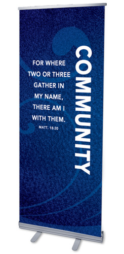 Banners, Purposes, Flourish Community, 2'7 x 6'7
