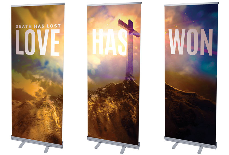 Banners, Easter, Love Has Won, 2'7 x 6'7