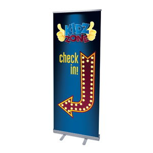Marquee Check In 2'7" x 6'7"  Vinyl Banner