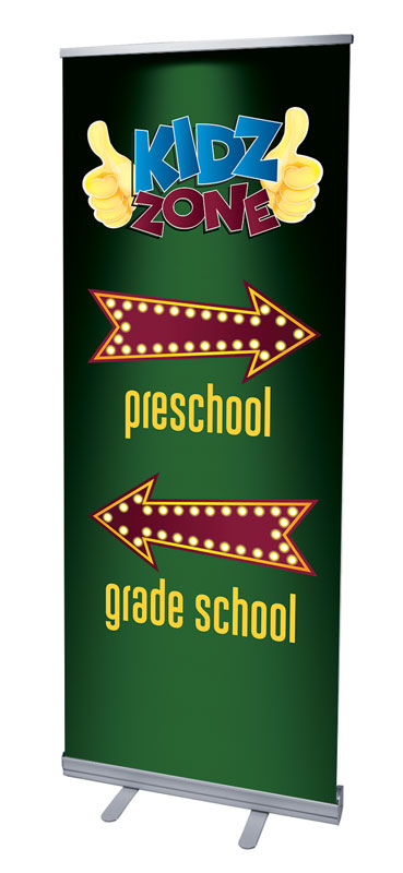Banners, Children's Ministry, Marquee Directional, 2'7 x 6'7