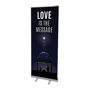 Love Is the Message 2'7" x 6'7"  Vinyl Banner