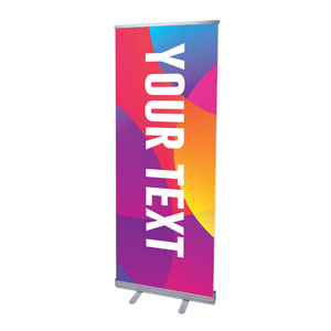 Curved Colors Your Text 2'7" x 6'7"  Vinyl Banner
