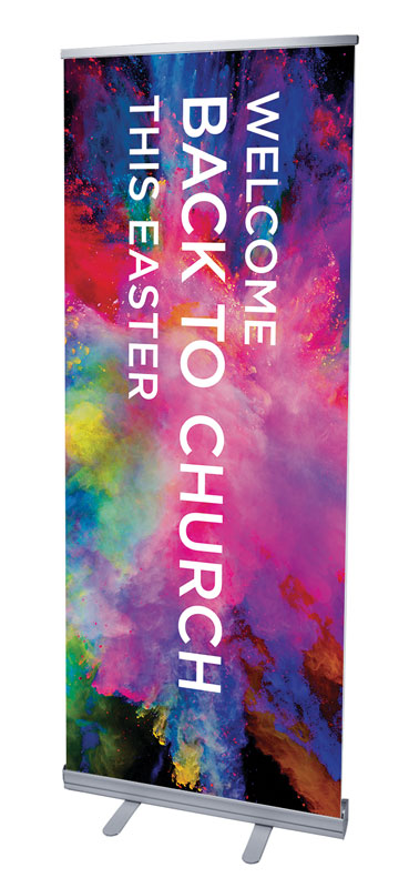 Banners, Easter, Back to Church Easter, 2'7 x 6'7