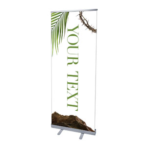 Easter Week Icons Your Text 2'7" x 6'7"  Vinyl Banner