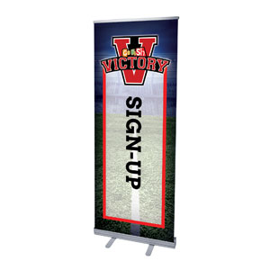 Go Fish Victory Sign Up 2'7" x 6'7"  Vinyl Banner