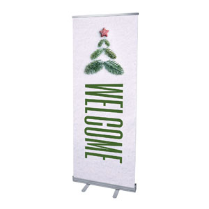 Christmas At Tree Welcome 2'7" x 6'7"  Vinyl Banner