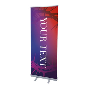 Celebrate Easter Crown Your Text 2'7" x 6'7"  Vinyl Banner