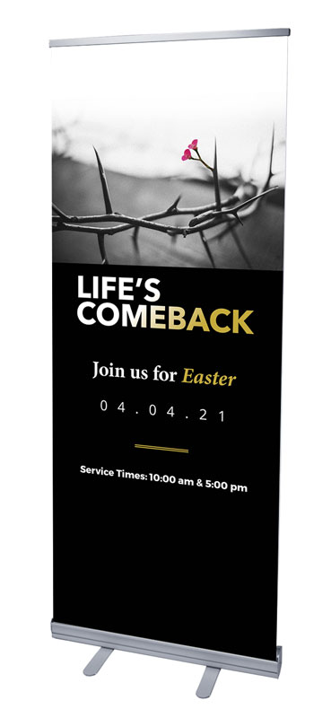 Banners, Easter, Life's Comeback, 2'7 x 6'7