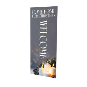 Come Home for Christmas 2'7" x 6'7"  Vinyl Banner