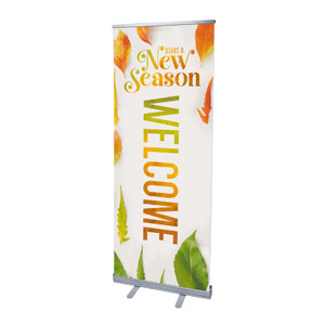 Start A New Season Leaves 2'7" x 6'7"  Vinyl Banner