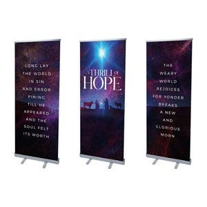 Thrill of Hope Sky Triptych 2'7" x 6'7"  Vinyl Banner