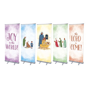 Kidmin Nativity Set 2'7" x 6'7"  Vinyl Banner