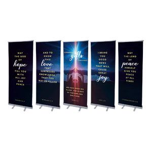 Experience the Gifts of Christmas Set 2'7" x 6'7"  Vinyl Banner