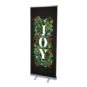 Holly and Ivy Joy 2'7" x 6'7"  Vinyl Banner