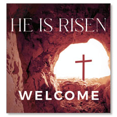 He Is Risen Tomb Cross 