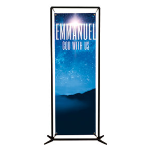 God With Us M 2' x 6' Banner