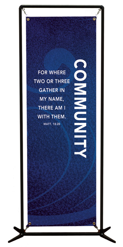 Banners, Purposes, Flourish Community, 2' x 6'