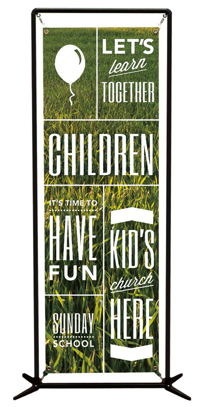 Banners, Directional, Phrases Children, 2' x 6'
