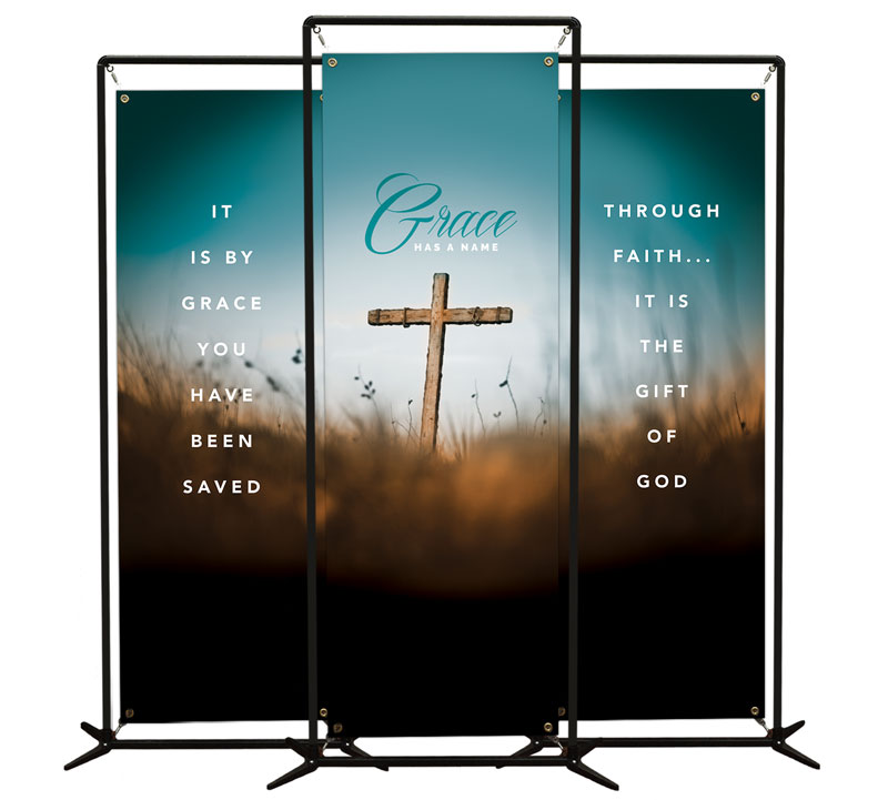 Banners, Easter, Grace Has A Name, 2' x 6'