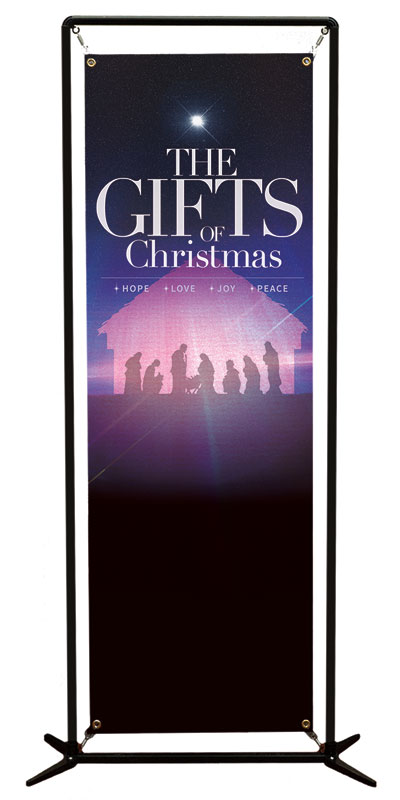 Banners, Christmas, The Gifts of Christmas Advent, 2' x 6'