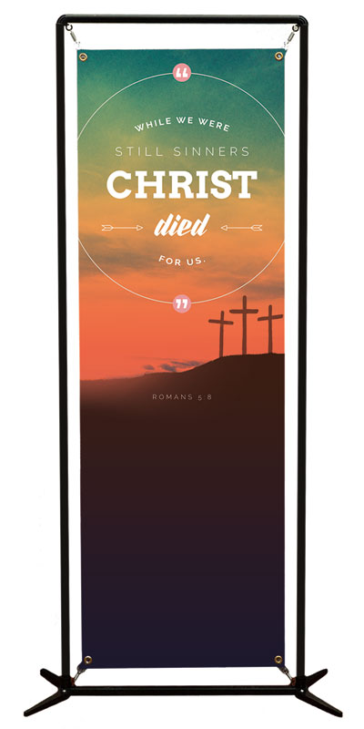 Banners, Easter, Christ Died For Us, 2' x 6'