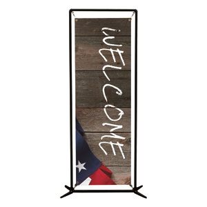 American Flag Invited 2' x 6' Banner