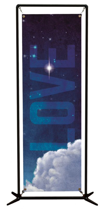 Banners, Christmas, Love Clouds, 2' x 6'