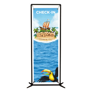 Shipwrecked Check In 2' x 6' Banner