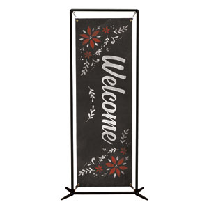 White Chalk Christmas 2' x 6' Banner