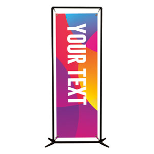 Curved Colors Your Text 2' x 6' Banner