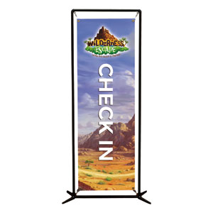 Wilderness Escape Check-In 2' x 6' Banner
