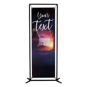 Dramatic Tomb Easter Your Text 2' x 6' Banner