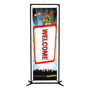 Go Fish Backstage With The Bible Welcome 2' x 6' Banner
