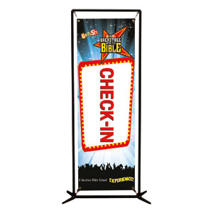 Go Fish Backstage With The Bible Check-In 2' x 6' Banner