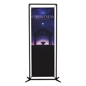 Begins With Christ Manger 2' x 6' Banner
