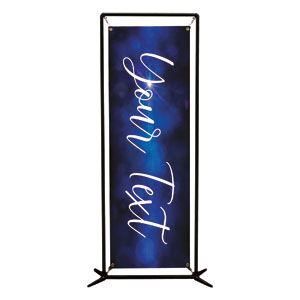 Celebrate Christmas Blue Sparkle Your Text 2' x 6' Banner