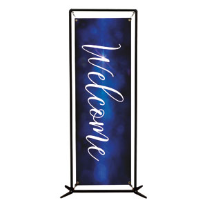 Celebrate Christmas Blue Sparkle Welcome 2' x 6' Banner