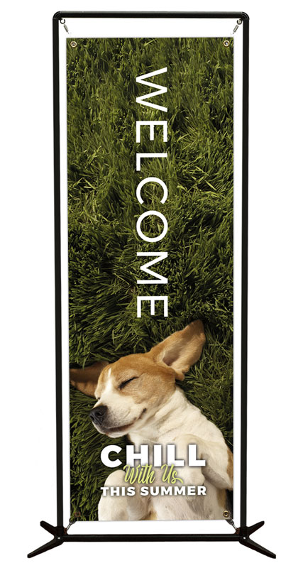 Banners, Summer - General, Chill With Us Dog, 2' x 6'