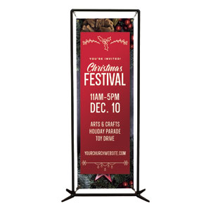 Christmas Festival Invite 2' x 6' Banner