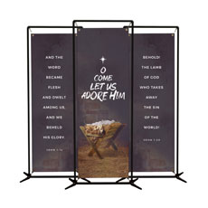 O Come Adore Manger Triptych 