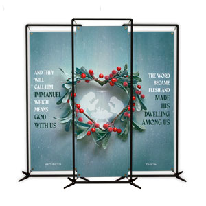 Blessings of Christmas Triptych 2' x 6' Banner