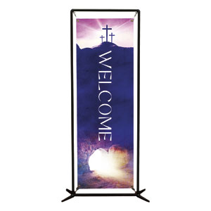 Easter Cross Tomb 2' x 6' Banner