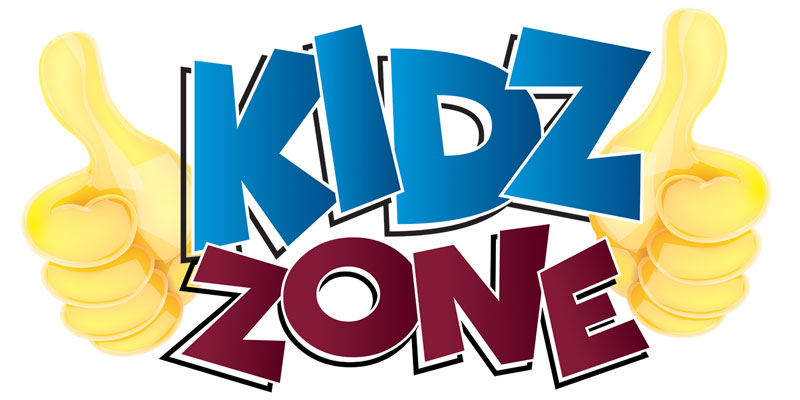 Banners, Children's Ministry, Marquee Kidz Zone Logo, 2' x 4'