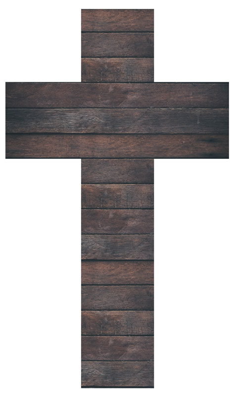 Banners, Crosses, Dark Wood Cross, 3' x 8'