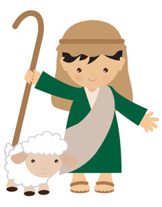 Children's Nativity Shepherd 1 StickUp