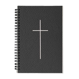 Black Leather Pattern Cross Bible Study SOAP Journal