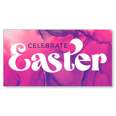 Celebrate Easter Watercolor Swirls 