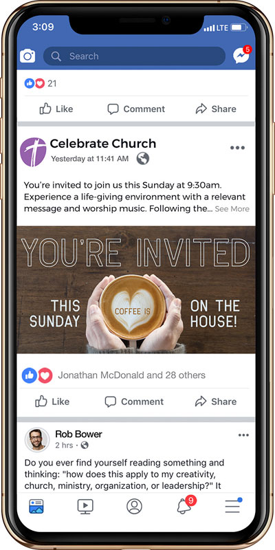 Social Ads, You're Invited, Coffee On The House
